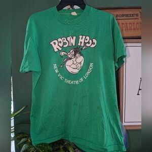 Vtg 80s 90s ROBIN HOOD Vic Theatre Of London T-SHIRT Men  Mariam Play Shirt USA